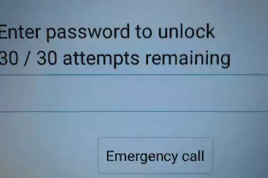 enter password to unlock 30/30 attempts remaining